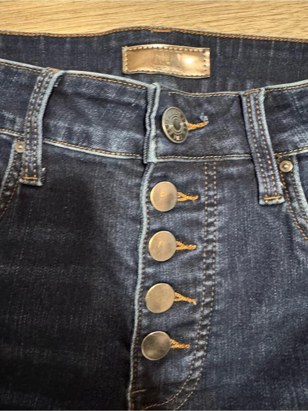 Kut from the Kloth Dark Indigo Skinny Jeans with Button-Fly